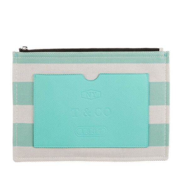Tiffany & Co. Pocket Stripe Pochette -Blue and Cream